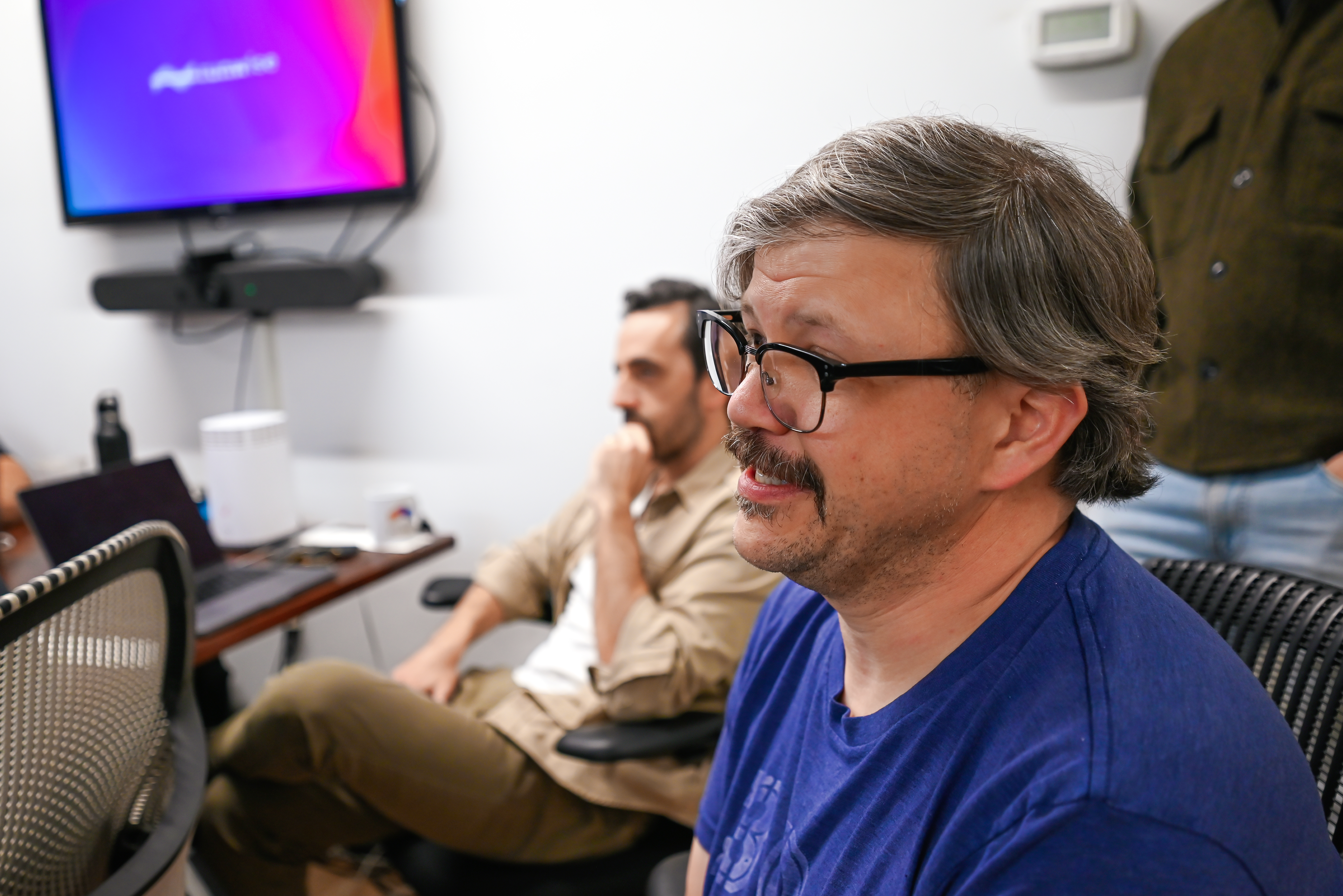 Team members in a meeting