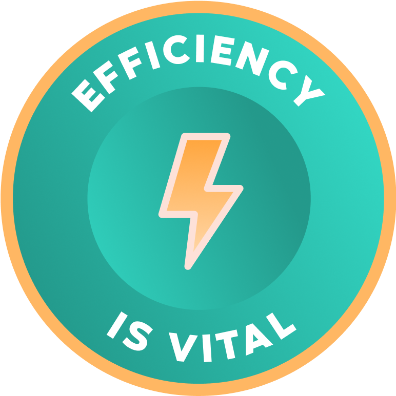 Efficiency Is Vital badge